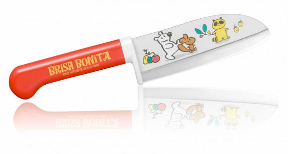 Нож поварской Tojiro Brisa Bonita 115мм сталь Sus420J2, рукоять пластик красный BB-3