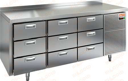 Стол холодильный Hicold GN333/TN 9 ящиков Стол холодильный Hicold GN333/TN 9 ящиков