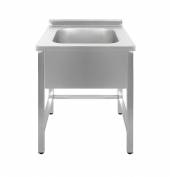 Ванна моечная 1-а секционная 500*600*850 гл.300 с бортом (цельнотянутая мойка)