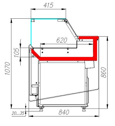 Витрина нейтральная кондитерская Полюс VISION KC82 N 1,2-1 (без боковин) Витрина нейтральная кондитерская Полюс VISION KC82 N 1,2-1 (без боковин)