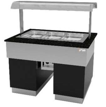 Прилавок тепловой Stone Island Gastrolux ТМ-1610/4GN/SI под 4хGN1/1-200 Прилавок тепловой Stone Island Gastrolux ТМ-1610/4GN/SI под 4хGN1/1-200