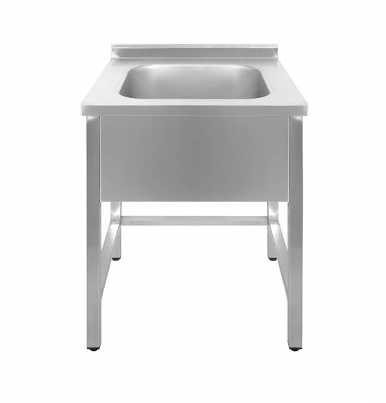 Ванна моечная 1-а секционная 600*600*850 гл.300 с бортом (цельнотянутая мойка)