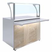 Прилавок нейтральный с верхней полкой Monolith Luxstahl ПНП (С) -1200 Premium
