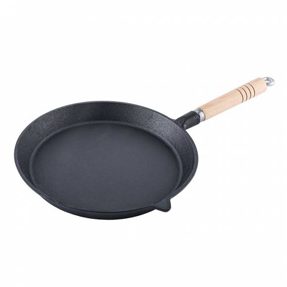 Сковородка чугунная,деревянная ручка d=25 cм, P.L.-ProffCuisine S-A165918-25S Сковородка чугунная,деревянная ручка d=25 cм, P.L.-ProffCuisine S-A165918-25S