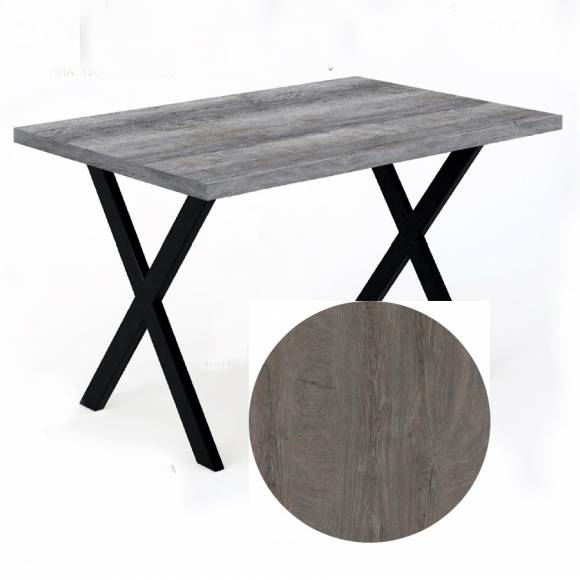 Стол прямой 1200х800х750 Х-образный Дуб Рошелье Стол прямой 1200х800х750 Х-образный Дуб Рошелье