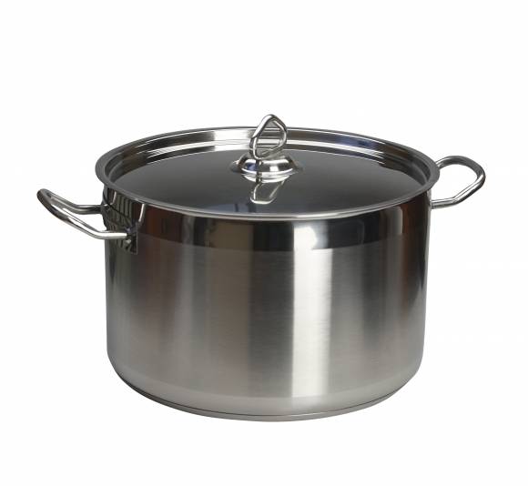 Кастрюля нерж. с крышкой 15л Luxstahl кт577 (d=31,5см h=21см)