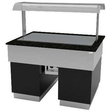 Прилавок с тепловой нерж. поверхностью Stone Island Gastrolux ТМ-1310/ПН/SI для 3хGN1/1 Прилавок с тепловой нерж. поверхностью Stone Island Gastrolux ТМ-1310/ПН/SI для 3хGN1/1