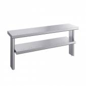 Полка 2-ярусная 1500х300х612мм П-2.1500-02 для мармитов линии Atesy (Ривьера)