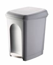 Ведро для мусора с педалью 7л  пластик серое 	431202611 Рс. /4/