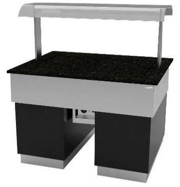 Прилавок с тепловой камен. поверхностью Stone Island Gastrolux ТМ-1310/ПК/SI для 3хGN1/1