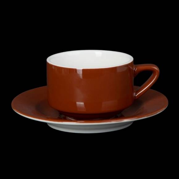 Чайная пара 250мл Corone Gusto коричневая фк1743 Чайная пара 250мл Corone Gusto коричневая фк1743