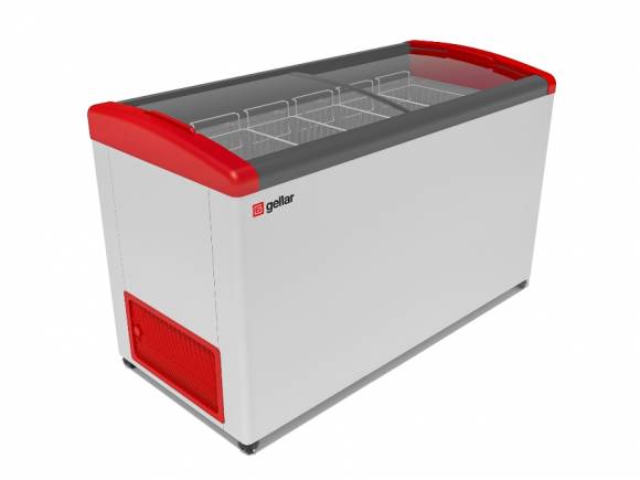 Ларь морозильный с наклонным гнутым стеклом Frostor Gellar FG 575 E серый