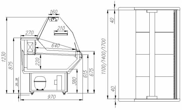 Витрина универсальная G95 SV 1,2-1 (ВХСр-1,2 Полюс) Витрина универсальная G95 SV 1,2-1 (ВХСр-1,2 Полюс)