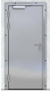 Распашная дверь одноств. технологическая РДОТ(EI60)-1000.2100-60,противопожарная,рама угловая