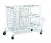 Тележка для белья МТ1 ОЛДАК медицинская, сетчатая корзина, 3 полки Тележка для белья МТ1 ОЛДАК медицинская, сетчатая корзина, 3 полки