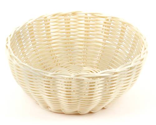 Корзинка круглая 205х85мм пластик бежевая  [Beige 2288, KT2025] кт1899