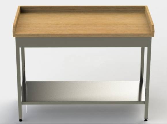 СППМР Стол производственный для мучных работ 500*500*850мм с полкой, 3-мя бортами СППМР Стол производственный для мучных работ 500*500*850мм с полкой, 3-мя бортами