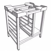 ППН Подставка с полкой и 5-ю направляющими для пароконвектомата 600*500*850
