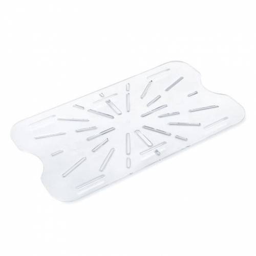 Полка дренажная для гастроемкости 1/3 поликарбонат ,L=26,5,B=12см прозр.