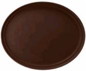 Поднос овальный 73,5х60см прорезинованный коричн. MGSteel 2900CTBr.