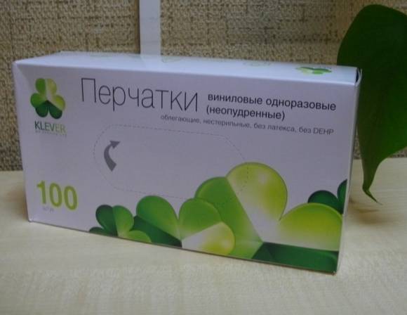 Перчатки виниловые нестерильные р-р М прозр. 50 пар